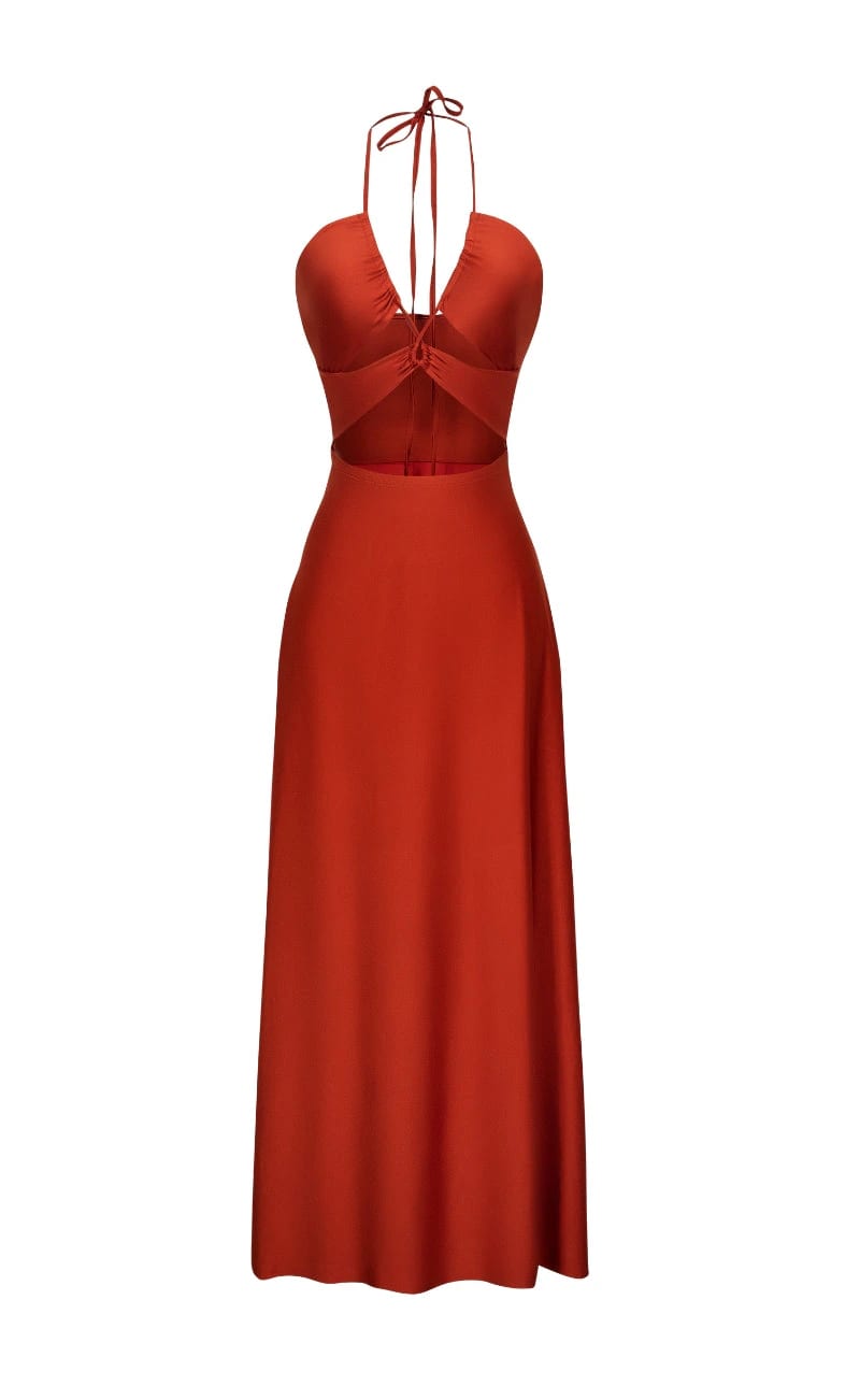 VESTIDO LARGO PRIYA TERRACOTA - imagen 1