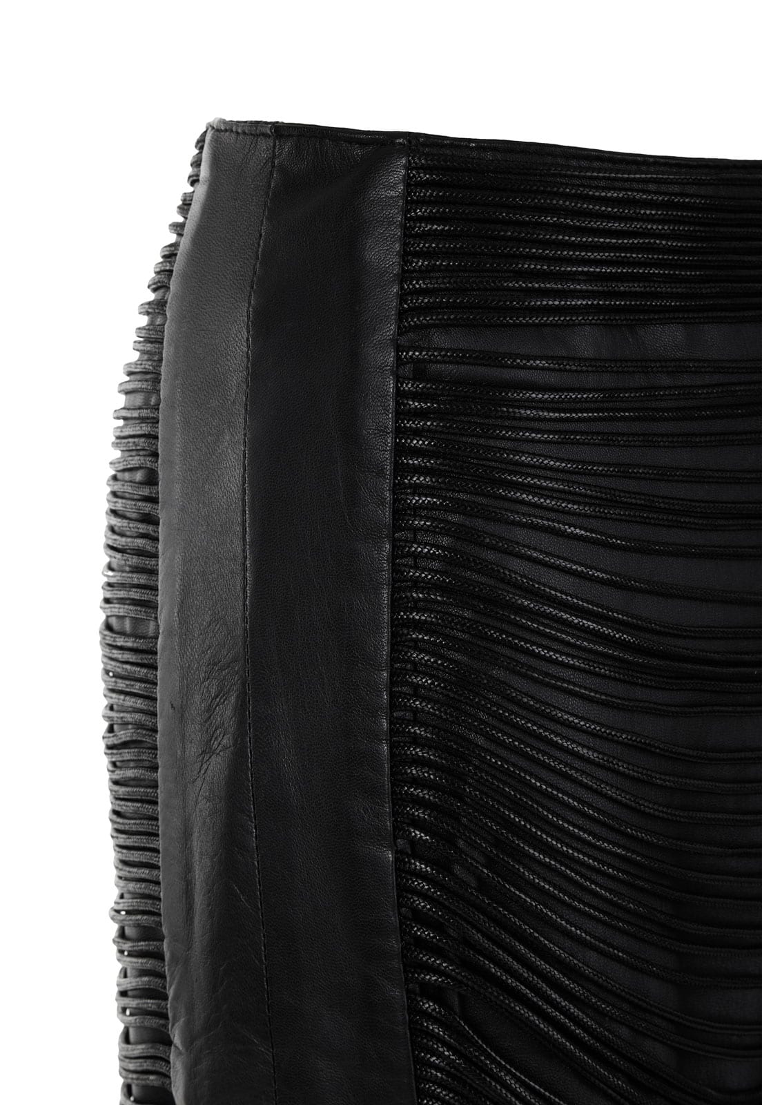 LEATHER SNAKE-LIKE CORD SKIRT - imagen 6