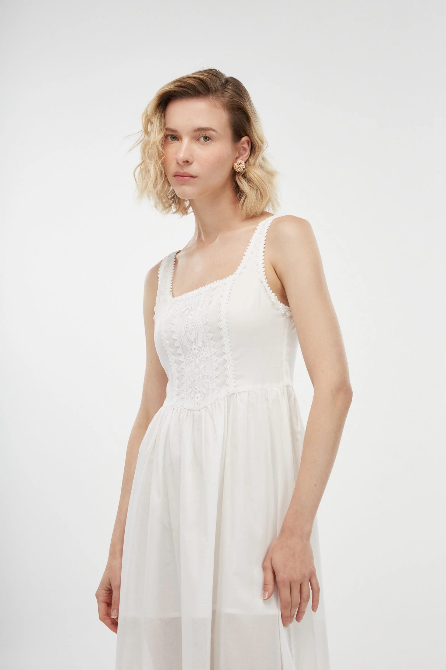 ALBA MIDI DRESS WHITE - imagen 4