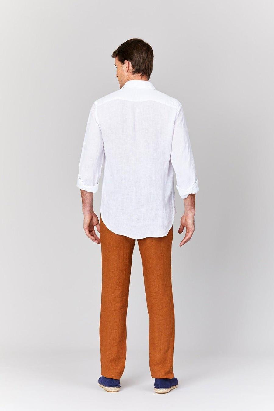 men’s linen shirt white - imagen 3