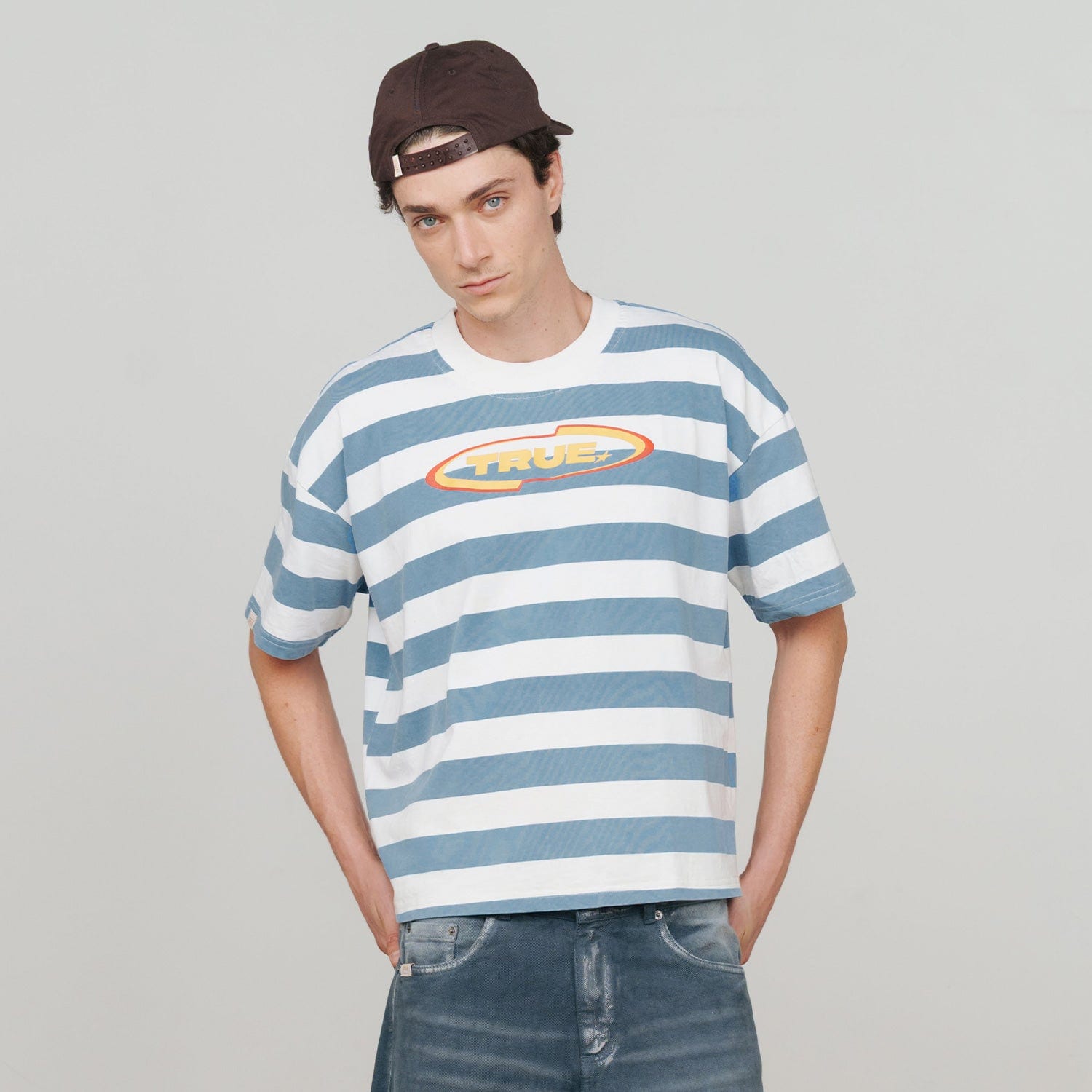 Racing Stripes Boxy Tee - Blue - imagen 3