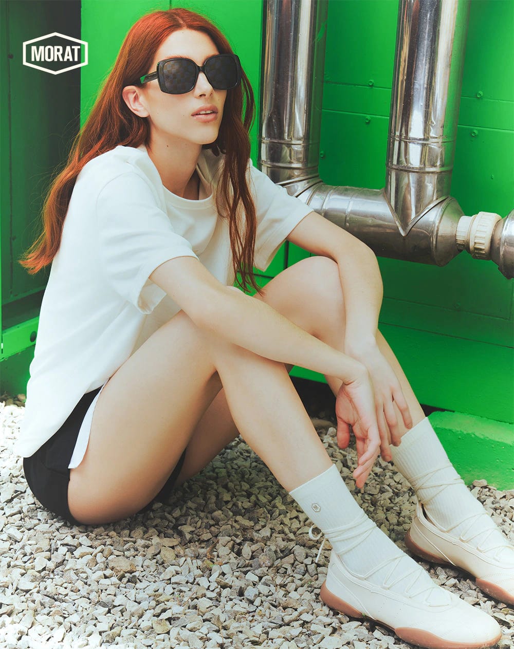 Medias largas blanco unisex GEF | MORAT - imagen 2