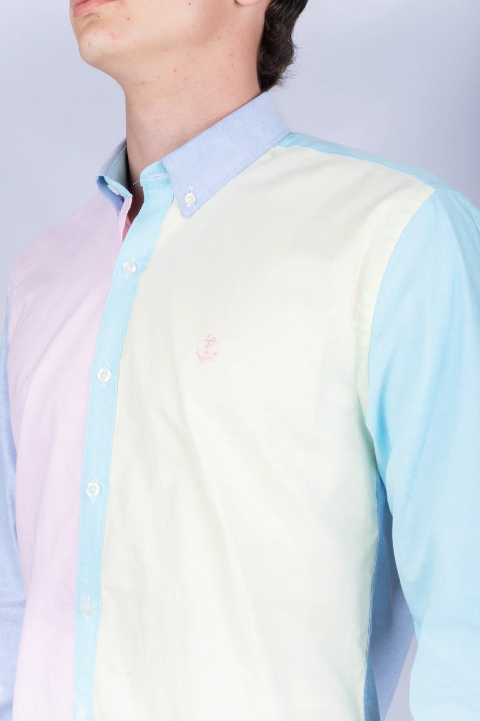 Camisa Oxford Multicolor Amarilla - imagen 3