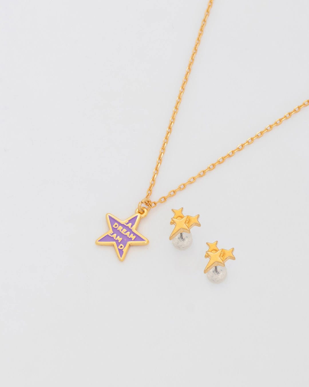 Collar Estrella Letras + Aretes - imagen 2