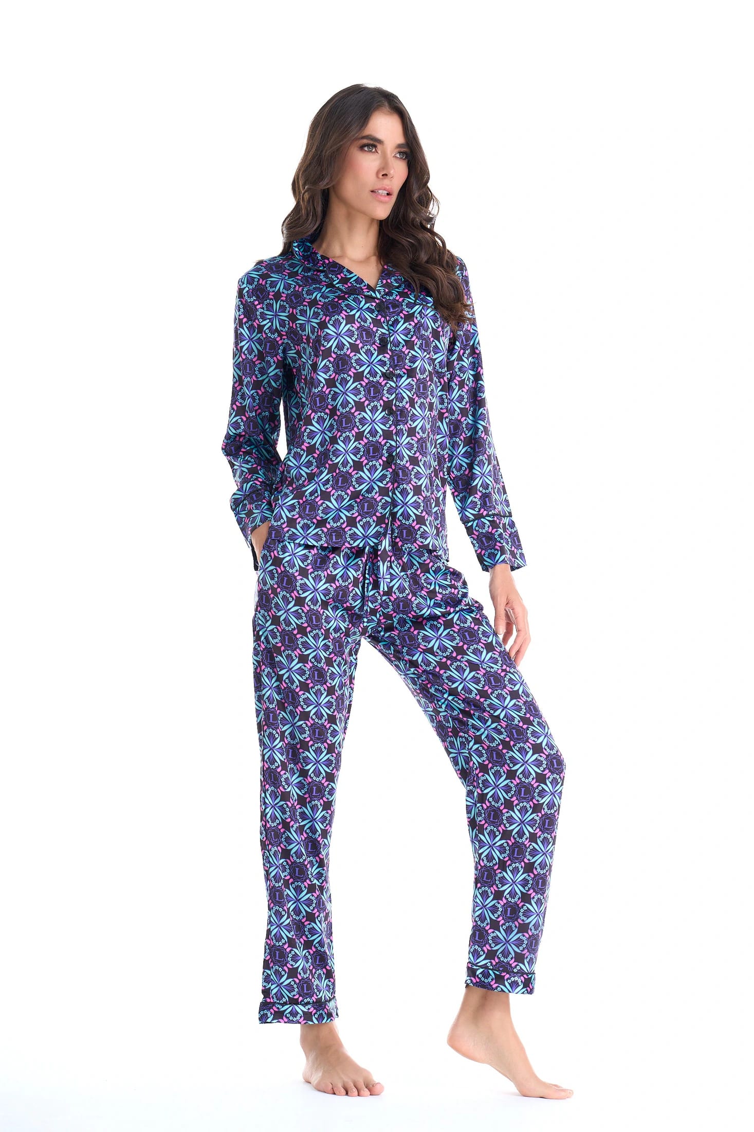 Conjunto pantalón bohemio azul - imagen 2