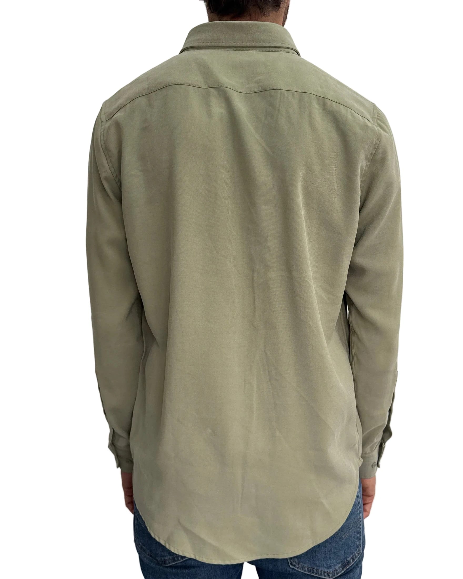 Camisa Verde Oliva en rayón - imagen 3