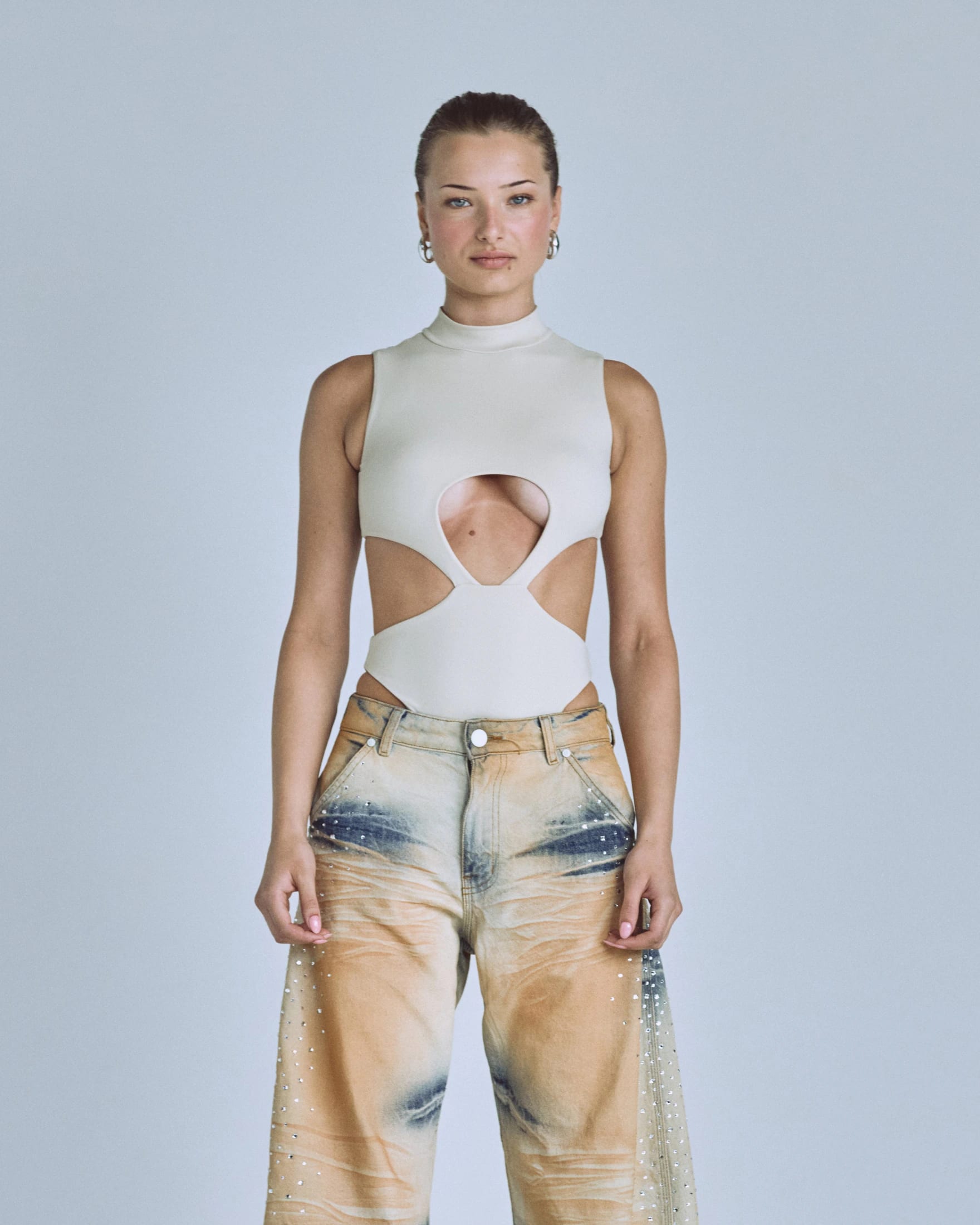 Basics Underboob Bodysuit Cream - imagen 2