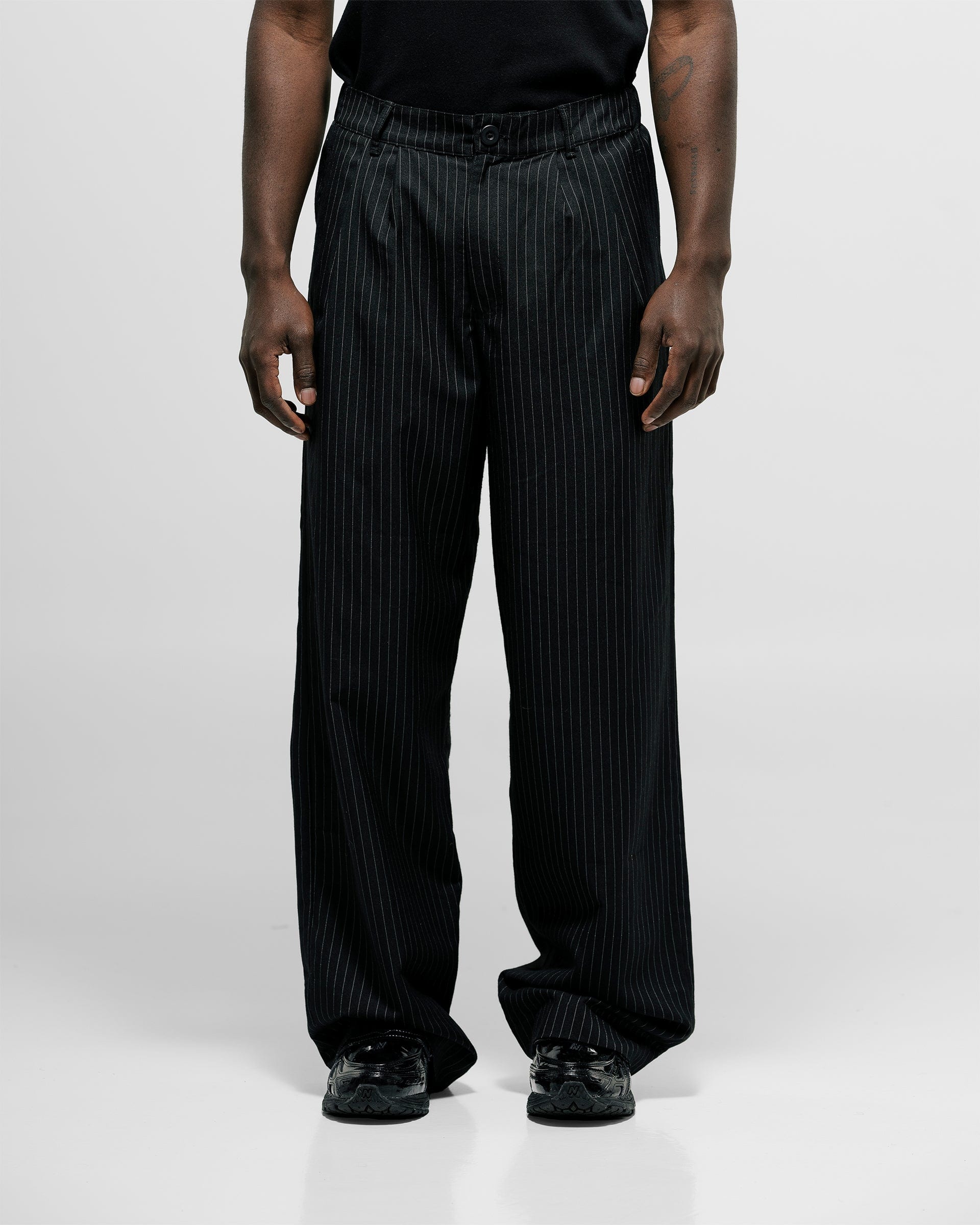 Trouser a Rayas - Negro Oscuro - imagen 3