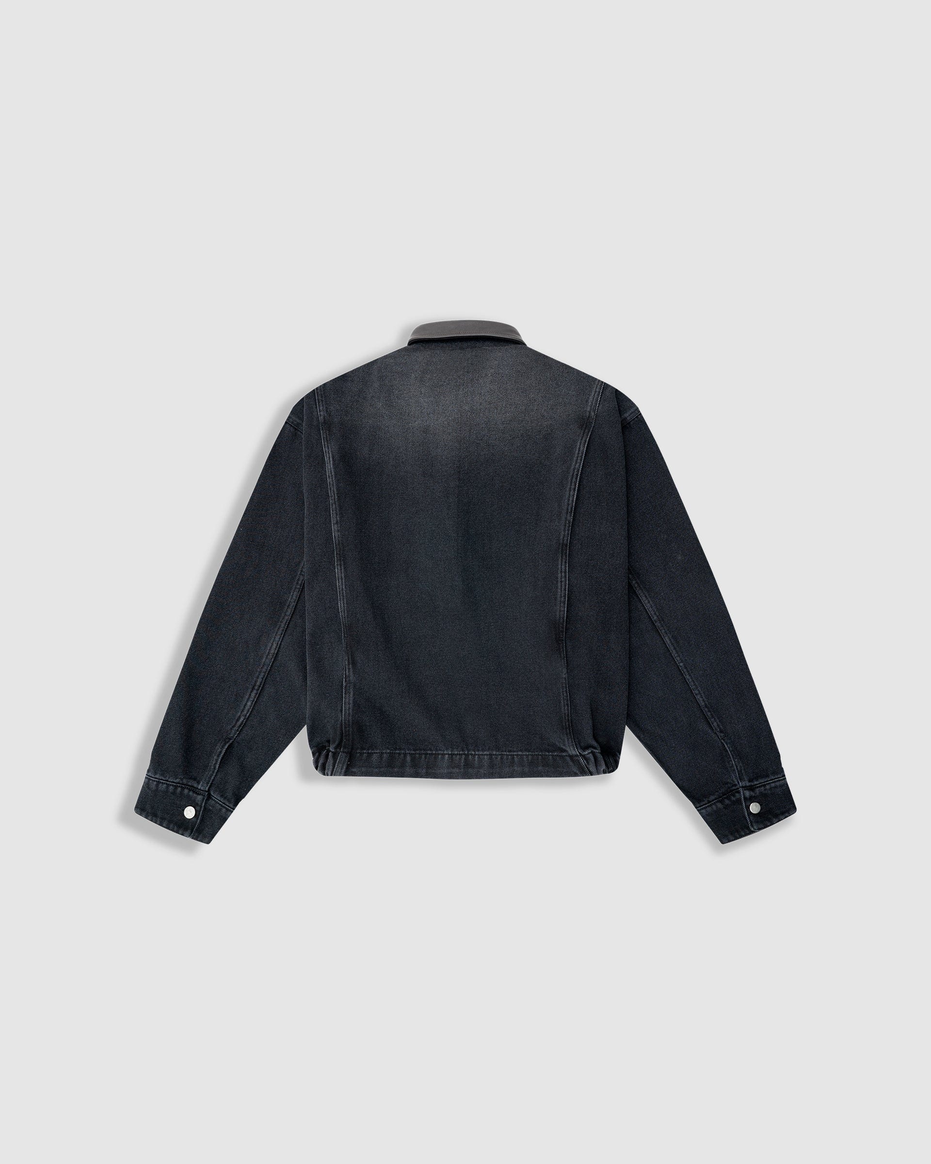 Aviator Denim Jacket - Negro Desgastado - imagen 5