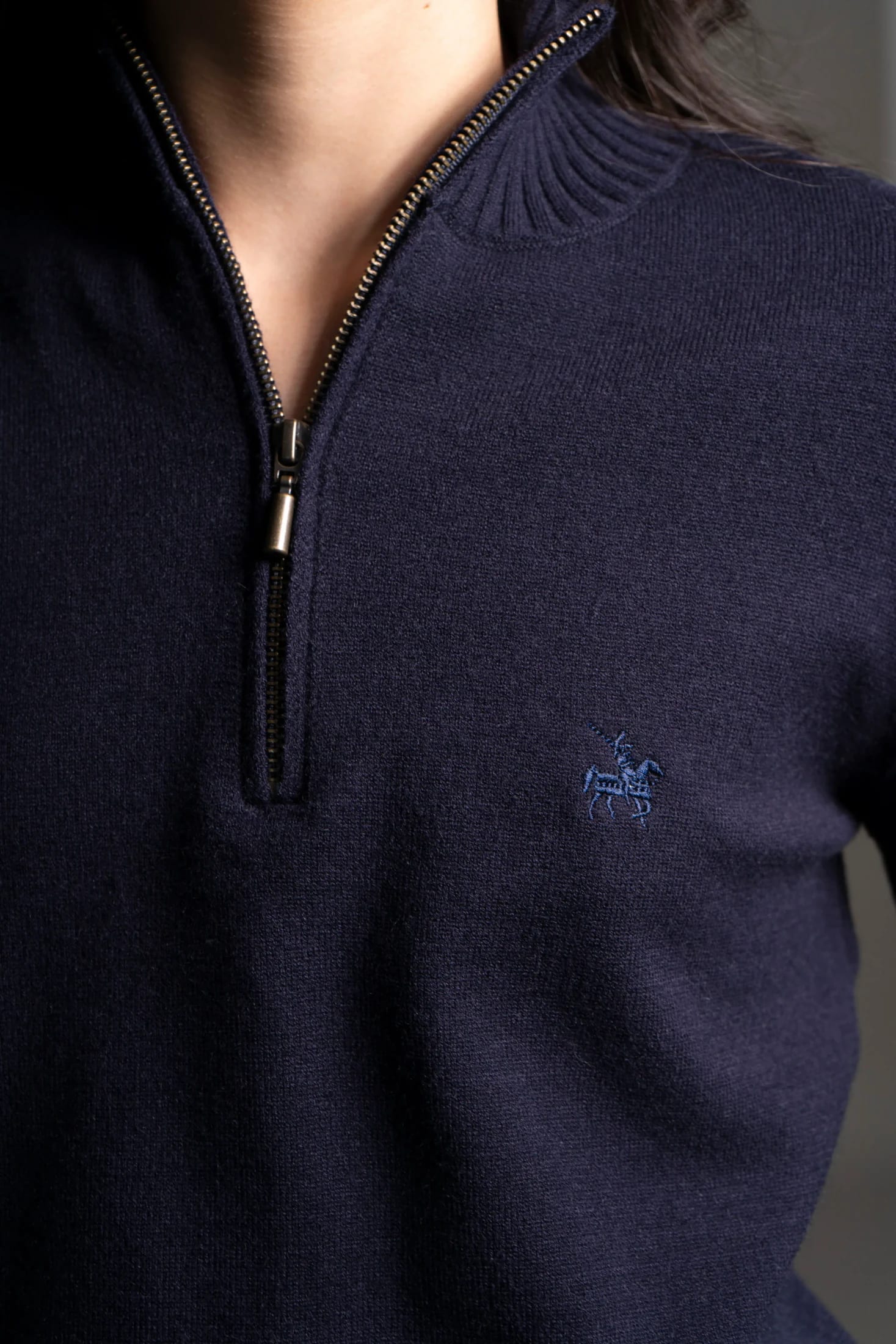Suéter Go To Halfzip Mujer Azul Oscuro - imagen 4