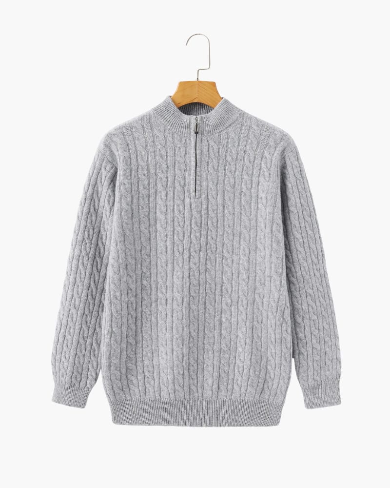 100% Cashmere Woven Half Zip - imagen 2