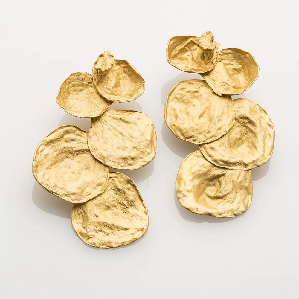 Deconstructive Vanda Orchid Earrings - imagen 1
