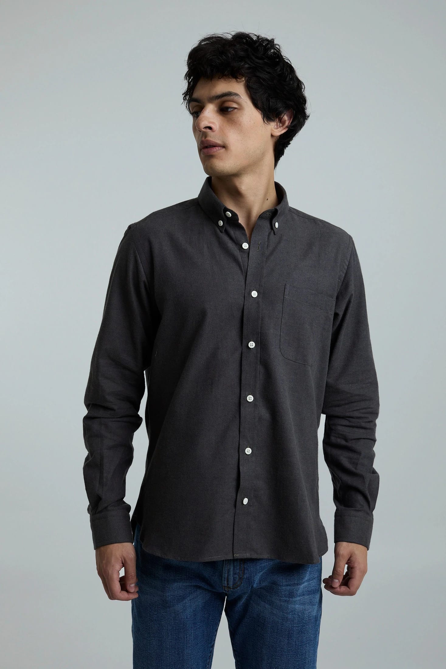 Camisa twill verde - imagen 1