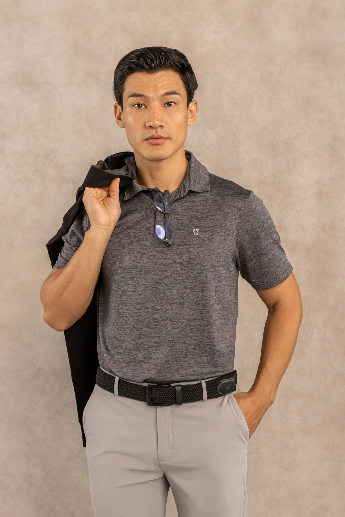 Polo Performance Antiarrugas Gris Jaspe - imagen 1