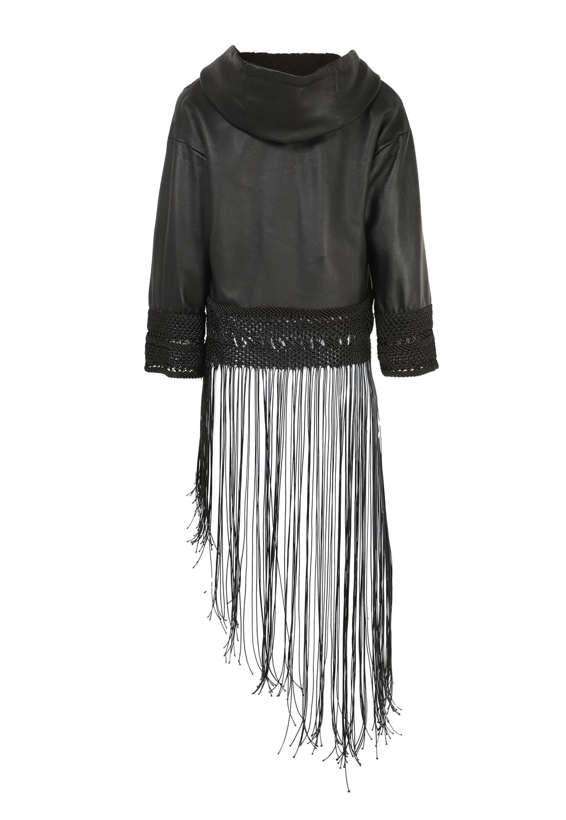 MACRAME LEATHER HOODIE - imagen 3