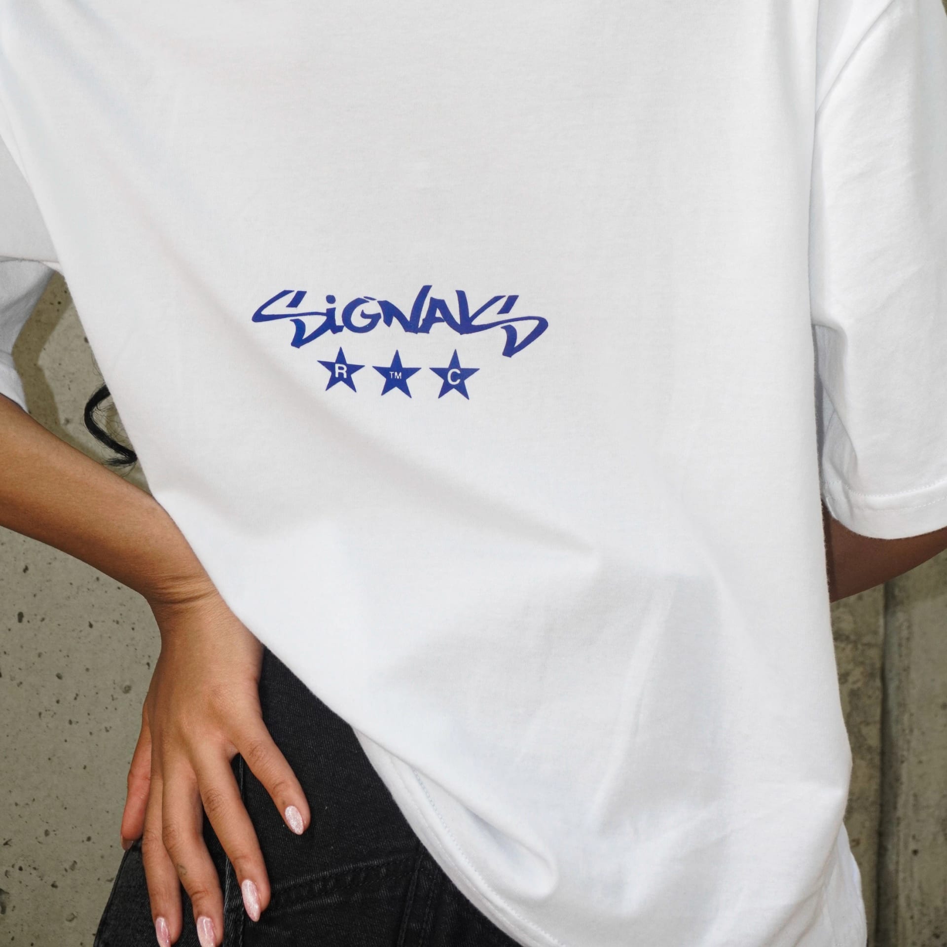 T-shirt Boxy Signals Blanca - imagen 3