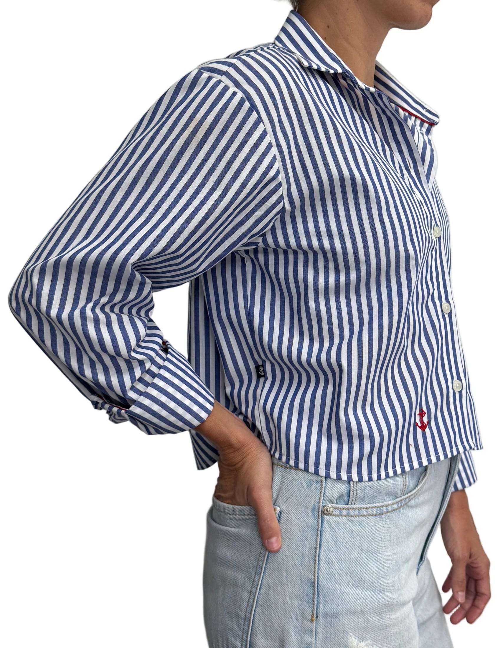 Blusa Rayas Navy - imagen 5