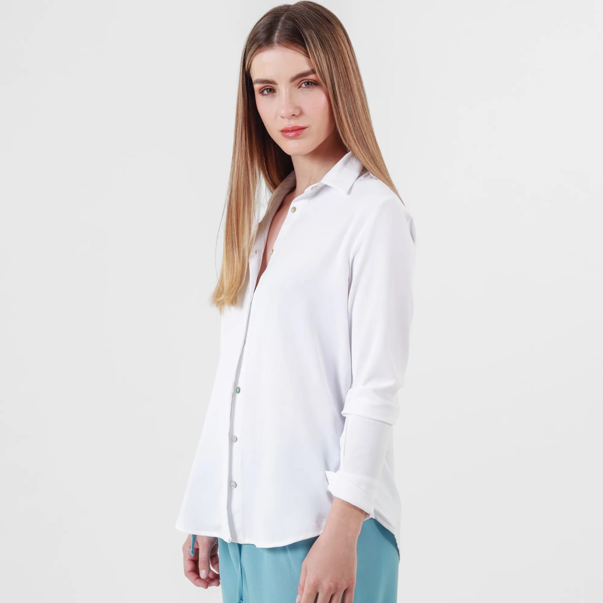 Blusa Cuello Camisero Manga Larga - imagen 5