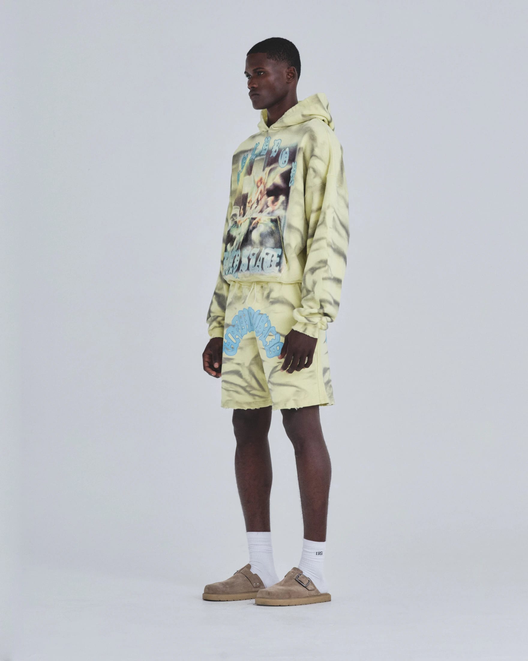 Holy State UNDRGLD Destroyed Short Aged Yellow - imagen 5