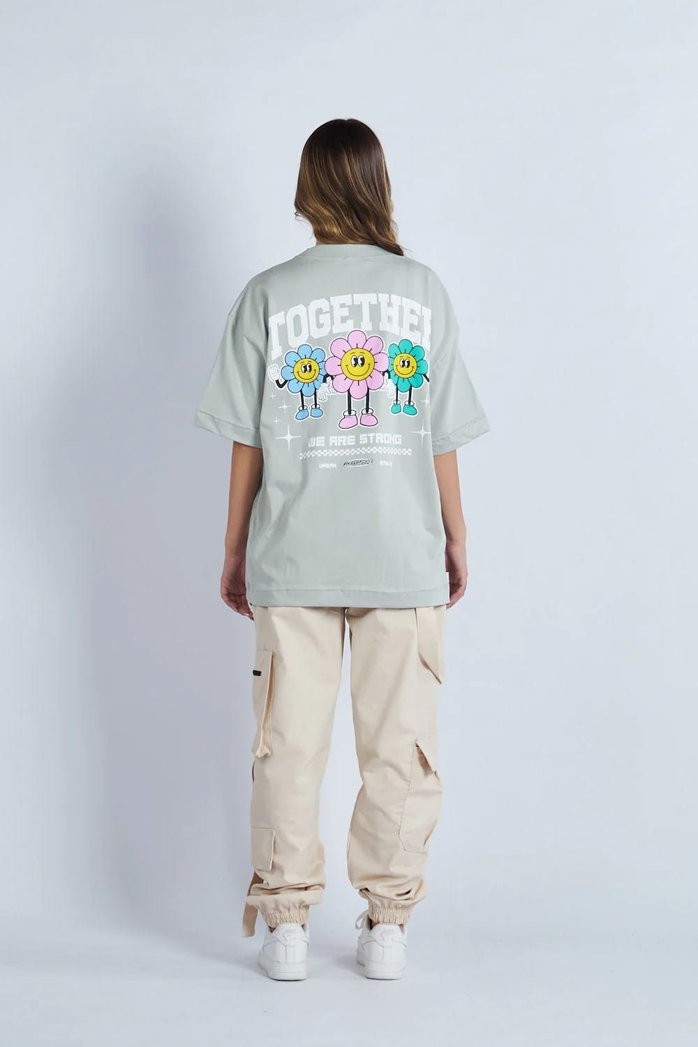 Camiseta oversize estampado Together Gris V | DROP 03 | - imagen 3
