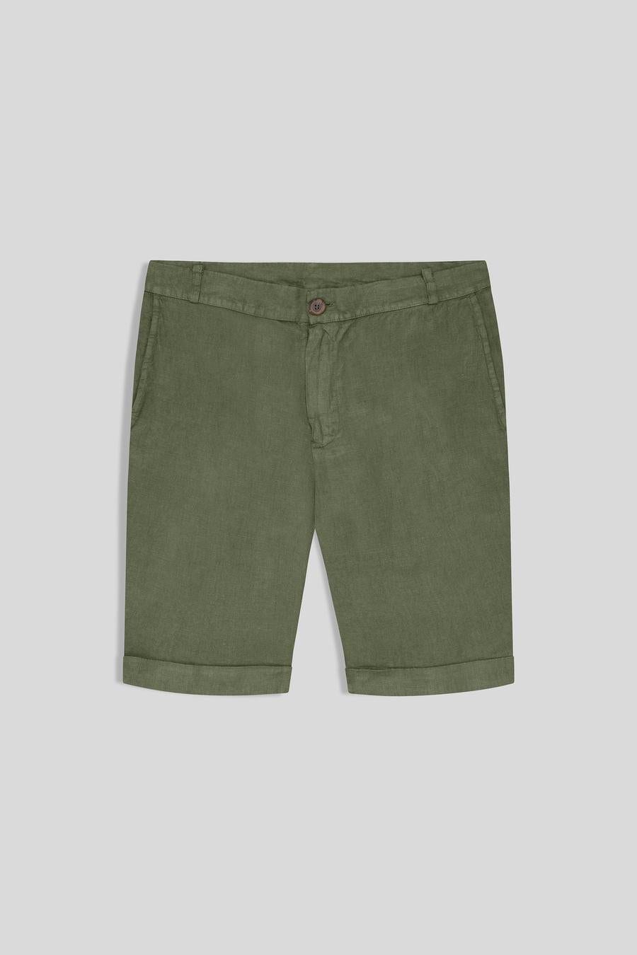 Men's linen bermuda green - imagen 1
