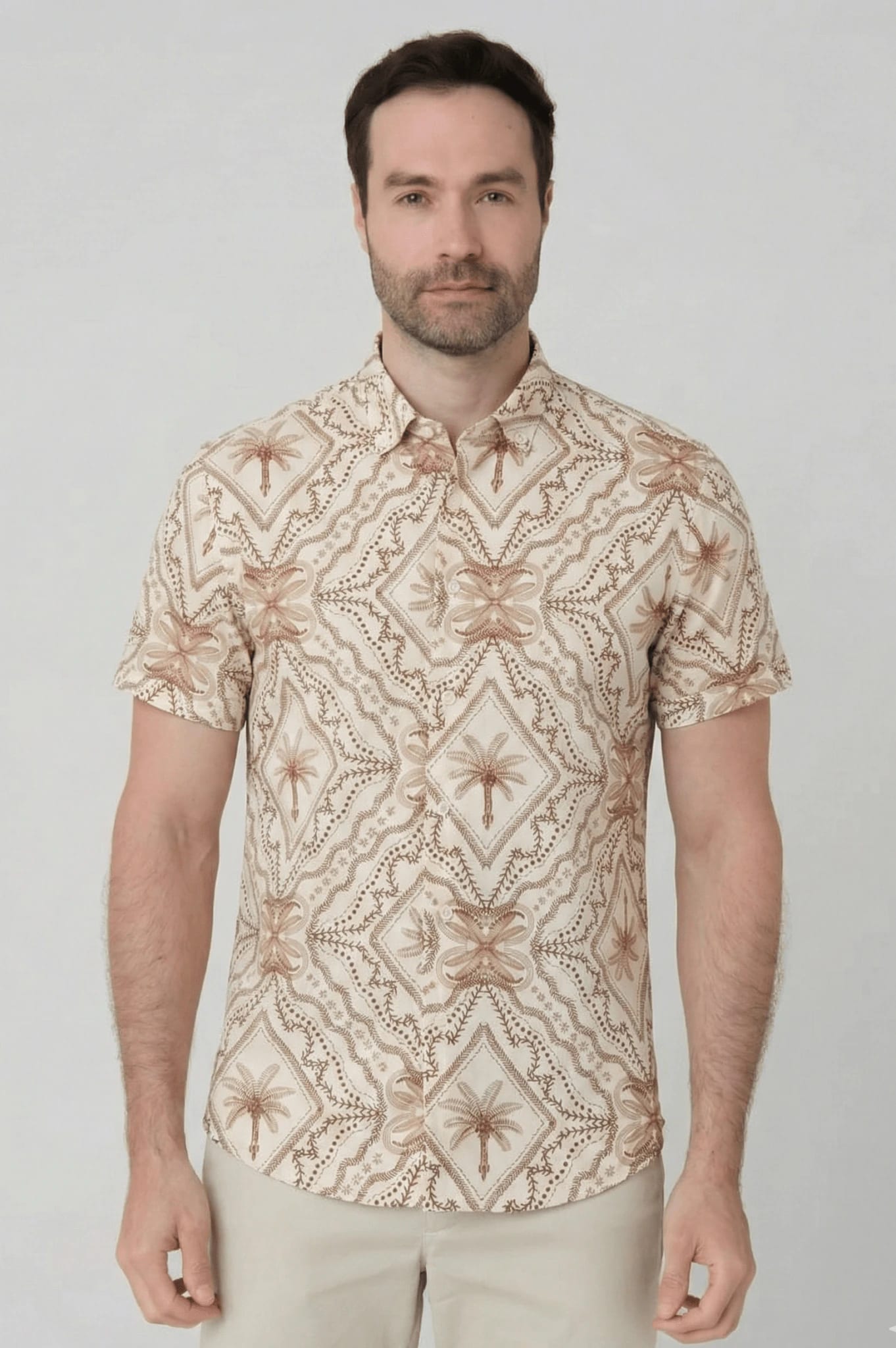 Camisa manga corta estampada para hombre Jon Sonen 027225098 - imagen 1