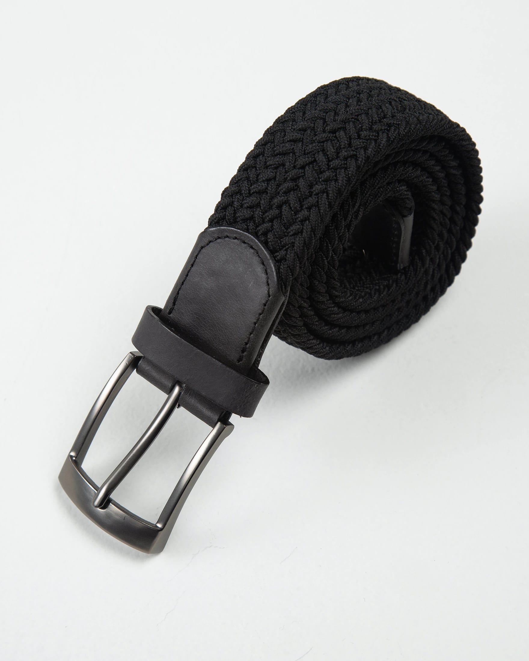 Cinturón Trenzado Elástico Negro - imagen 1