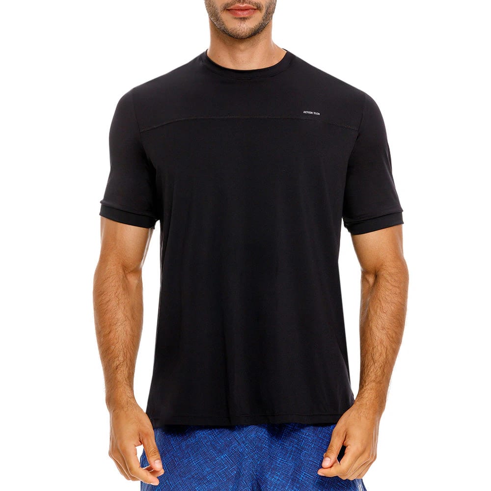 CAMISETA DEPORTIVA MUSCULAR NEGRO - imagen 1