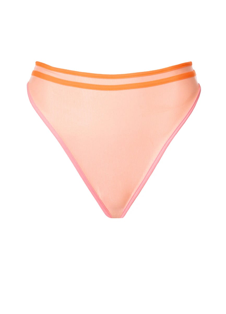 Maaji Peach Coral Elite High Rise Classic Bikini Bottom - imagen 5