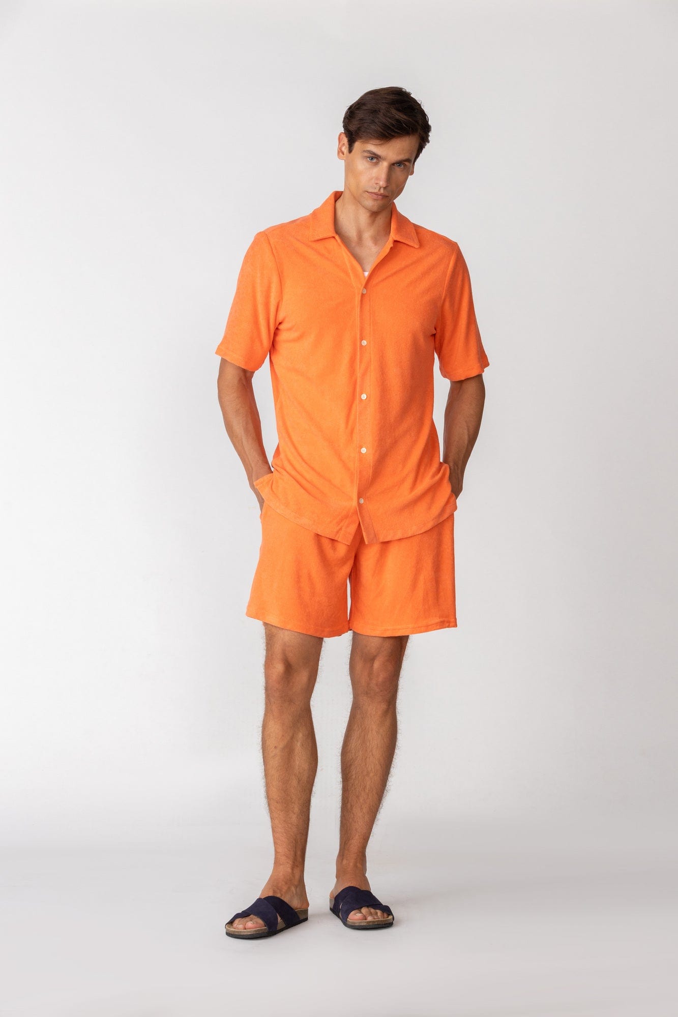 Men's hemp shorts orange - imagen 1