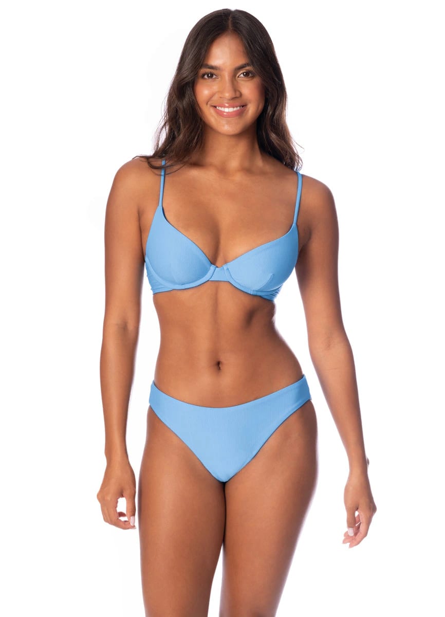 Maaji Stone Blue Dainty Unmolded Underwire Bikini Top - imagen 1