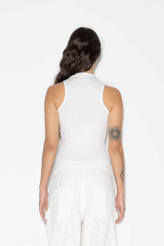 White Monogram Tank Top | Mujer - imagen 3