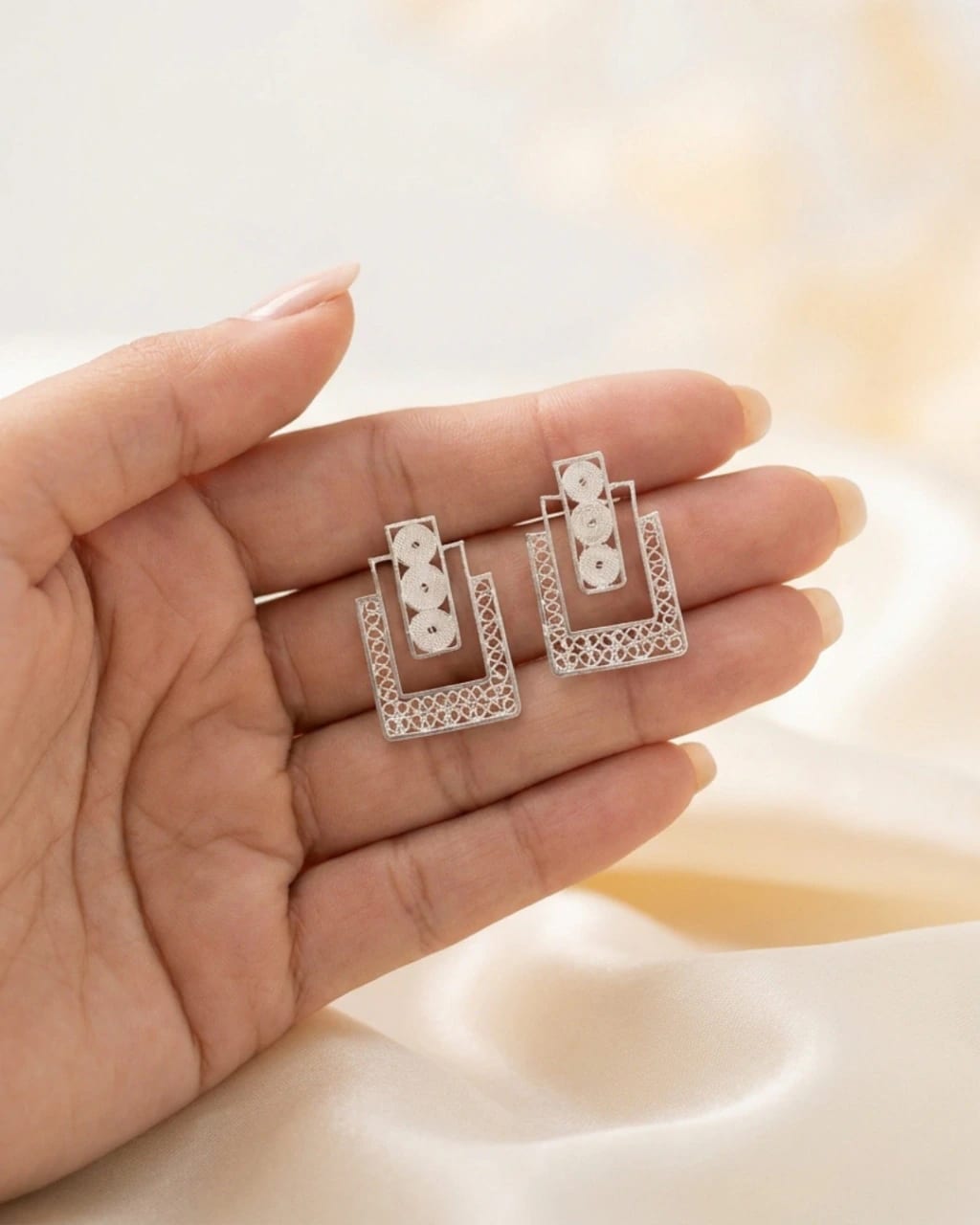 Aretes Topo Trilgia del Alma en plata ley 950 Filigrana - imagen 1