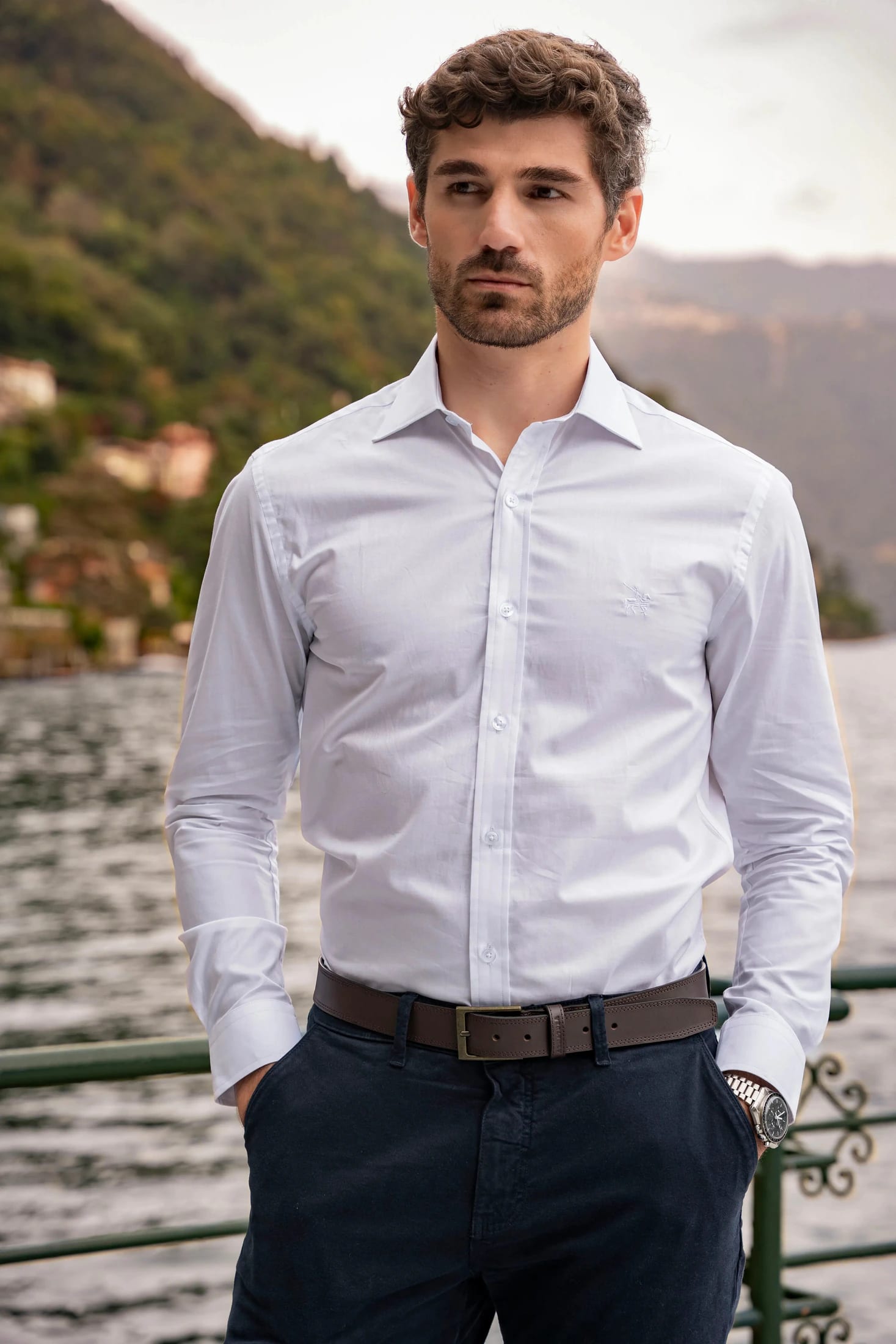 Camisa Business Stretch Hombre Blanco - imagen 1