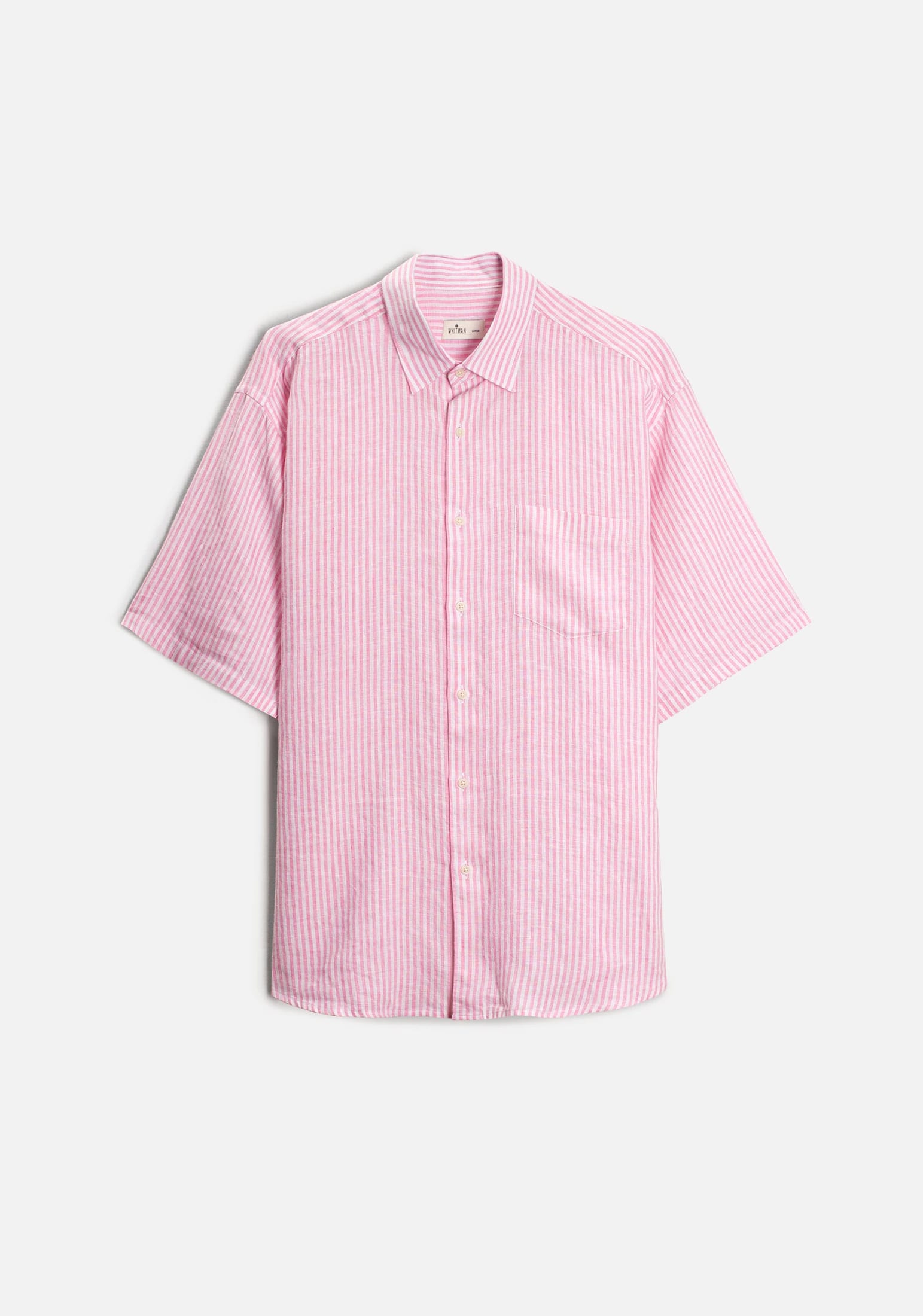 Camisa Lino Harlem Rayas Rosadas - imagen 1