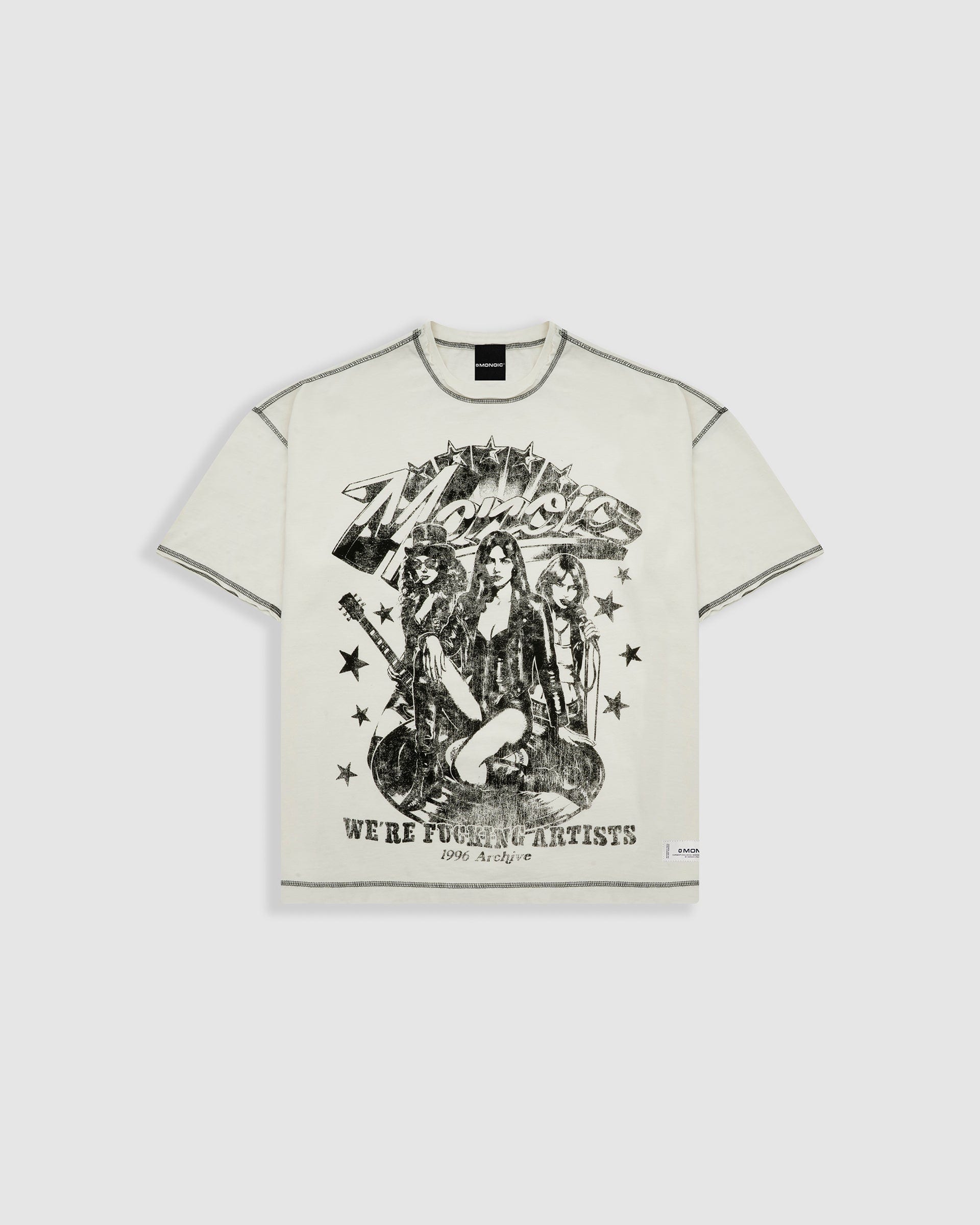 Camiseta Boxy Fit We're Fucking Artists – Off White - imagen 1