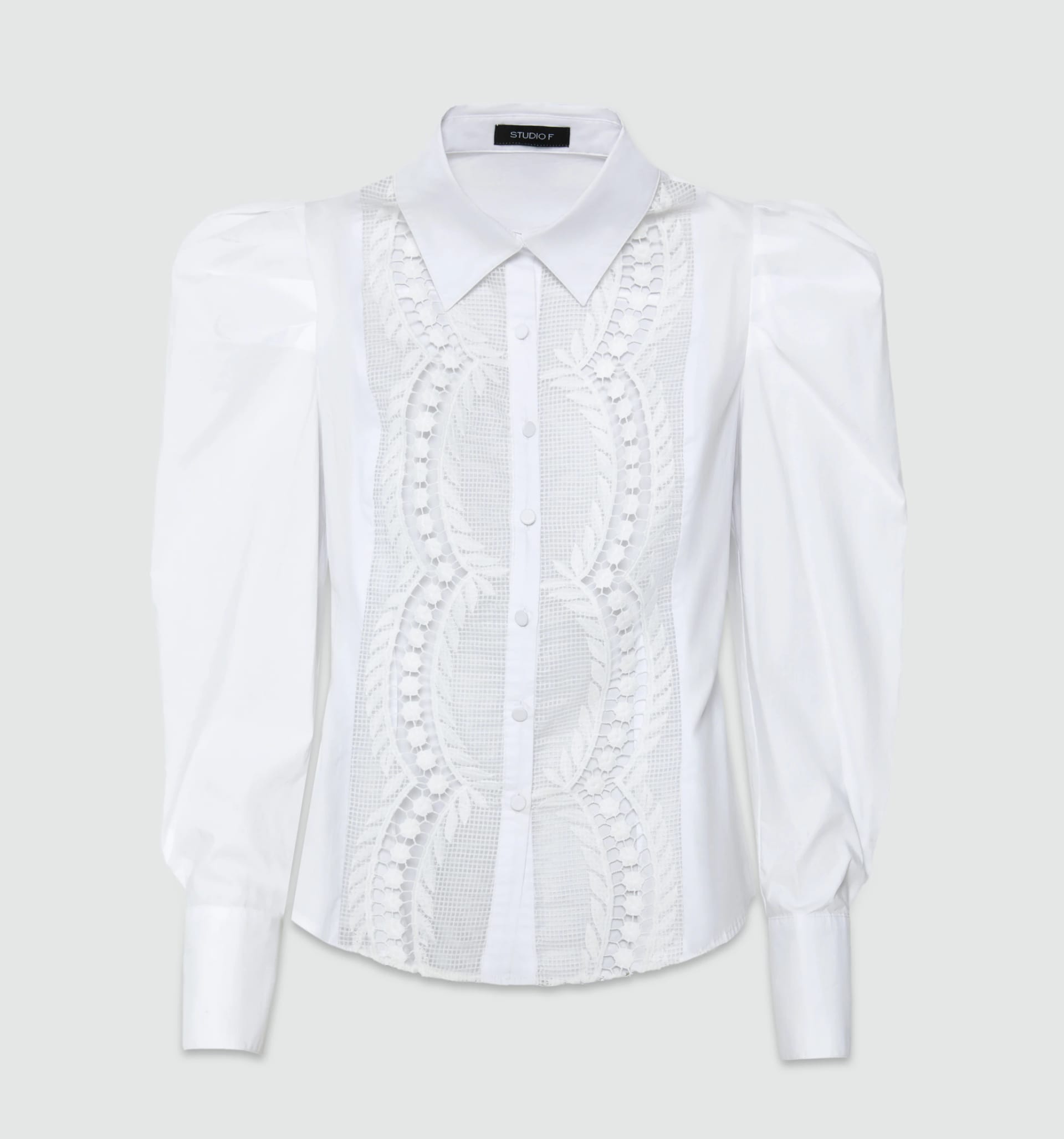 Camisa manga larga con encaje frontal - imagen 5