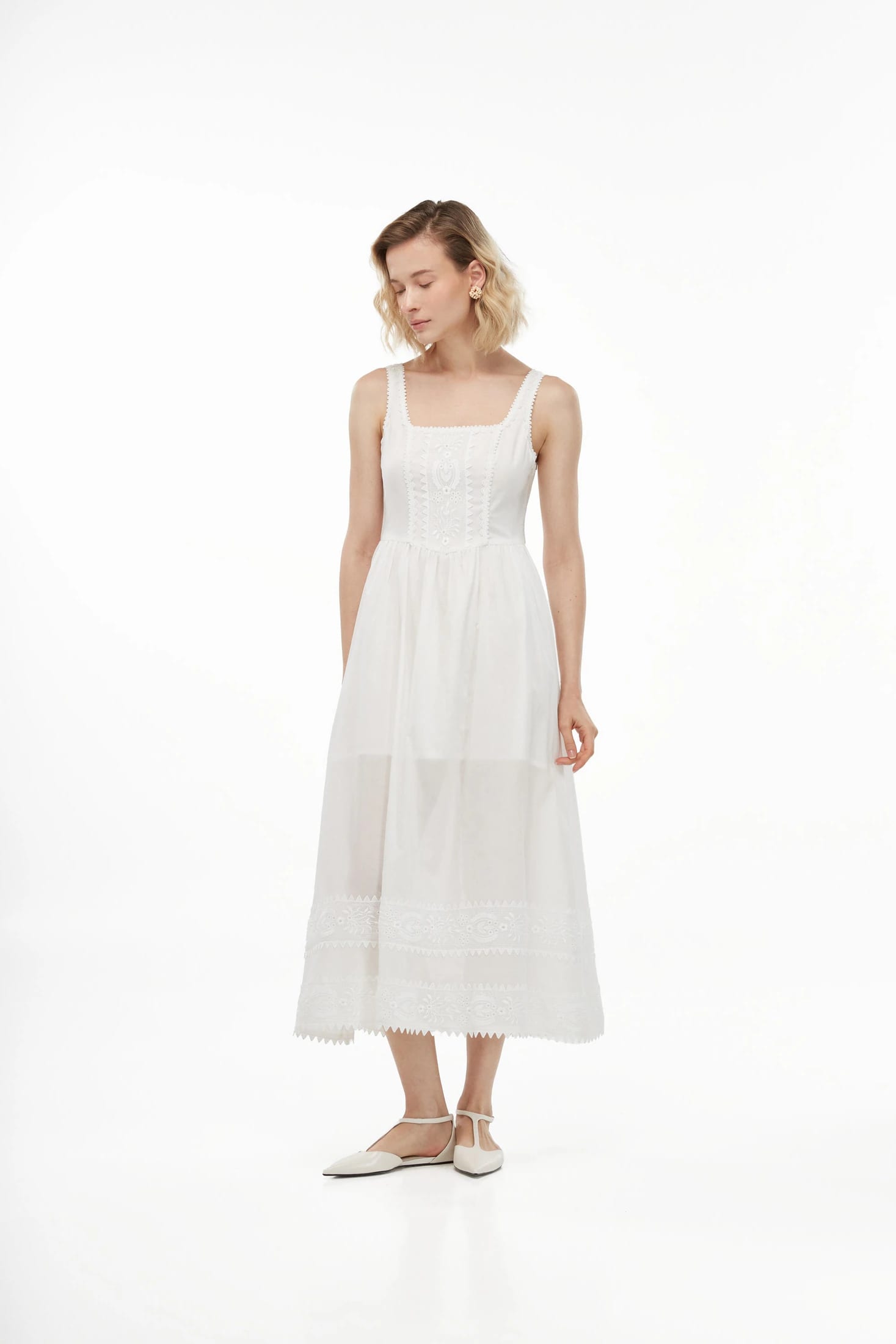 ALBA MIDI DRESS WHITE - imagen 2
