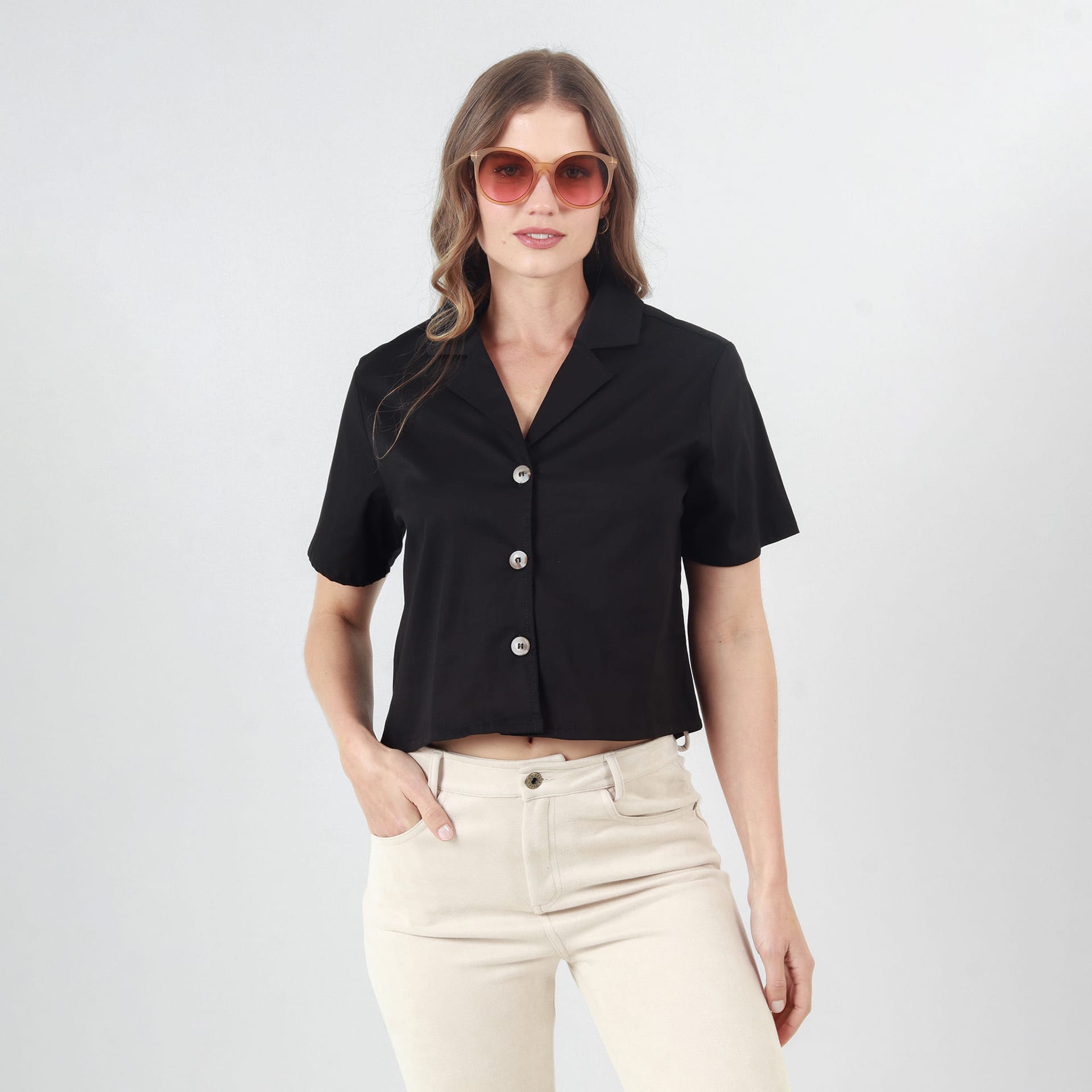 Blusa Cuello Sport Manga Corta - imagen 6