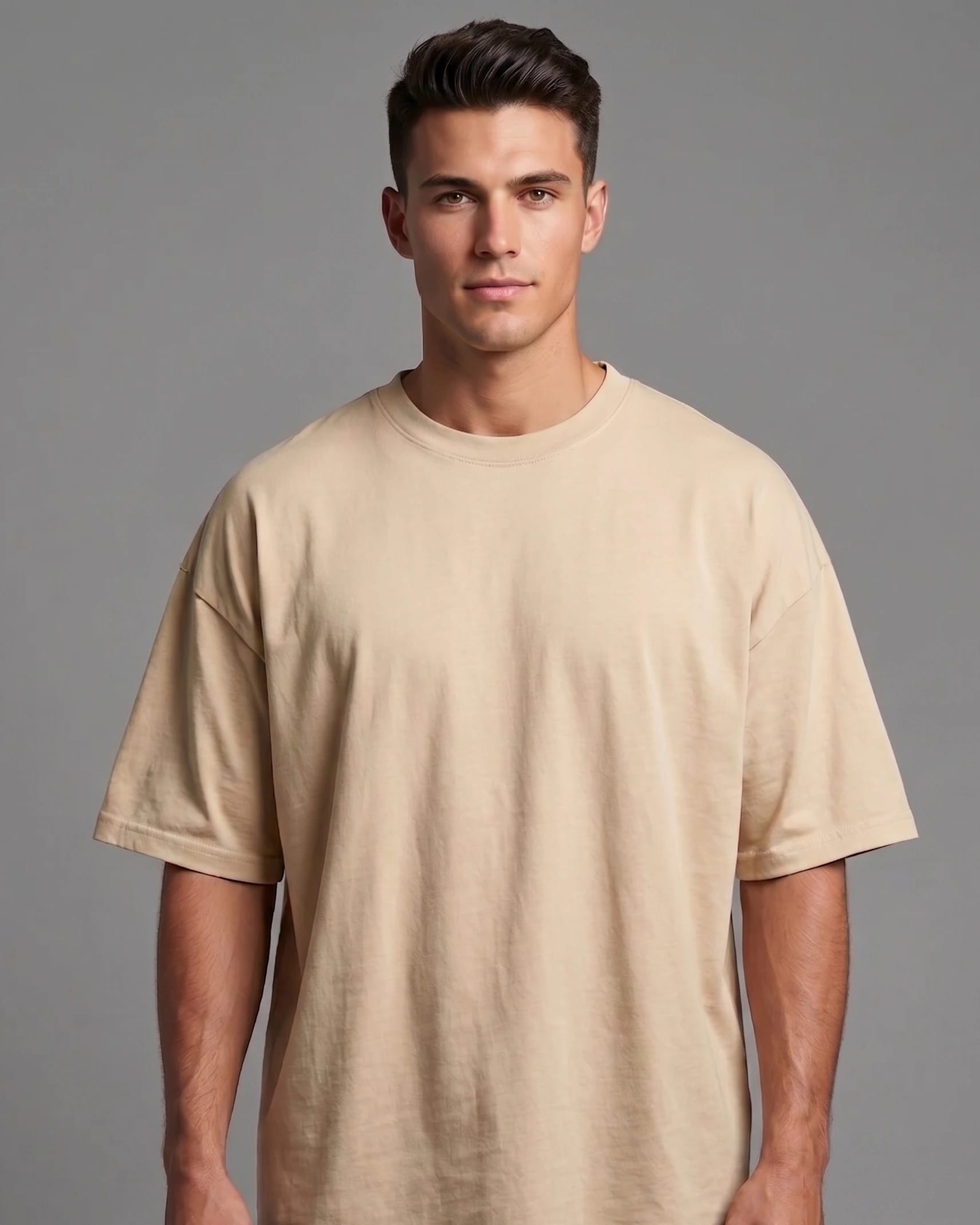 Camiseta Fist Basica Premium Stretch Beige - imagen 1