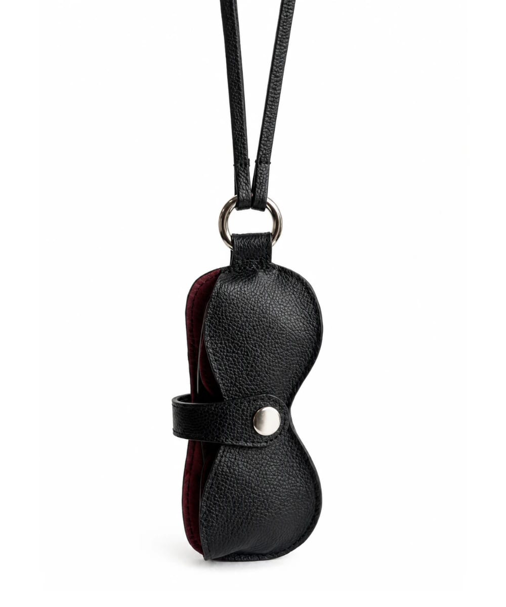 Portagafas tipo collar en cuero Negro Eclipse - imagen 2