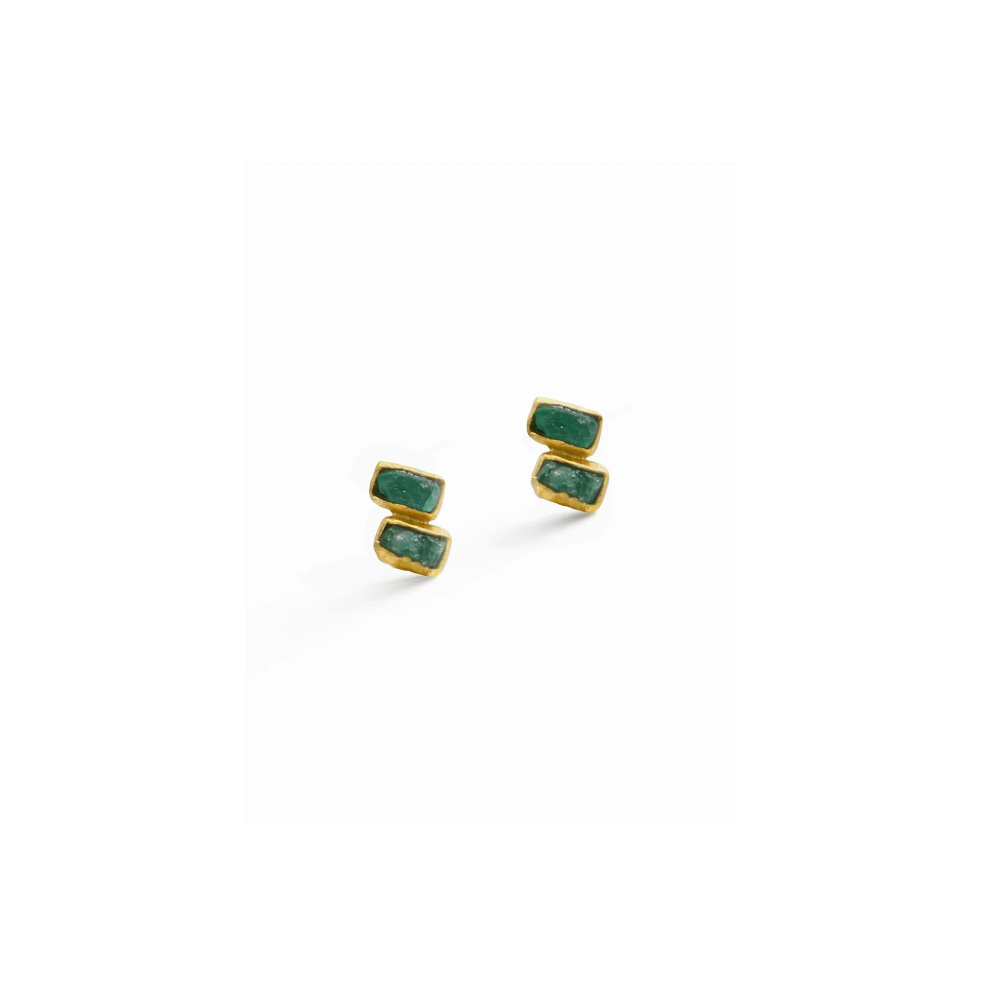 ARETES MAYA 2 PIEDRAS - imagen 1