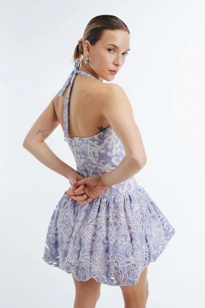 VICTORIA MINI DRESS BLUE - imagen 2