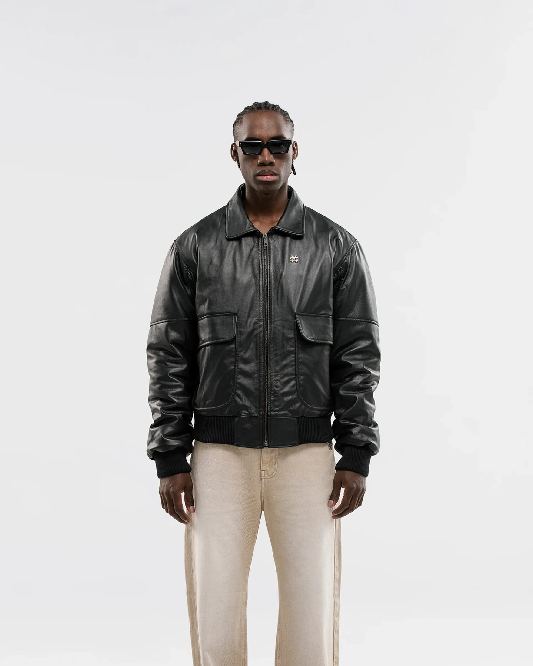 Edición Limitada | Chaqueta de Cuero Aviador - Negro - imagen 8