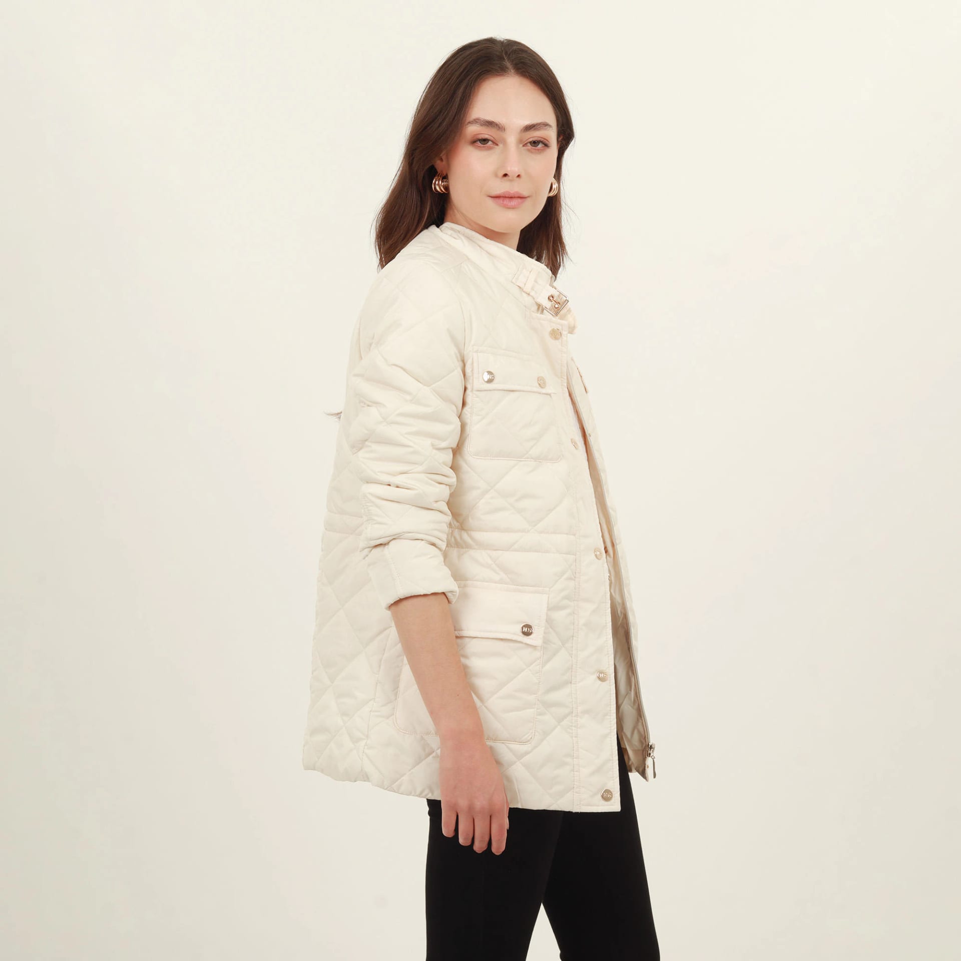 Chaqueta larga acolchada con ajuste en cintura - imagen 15