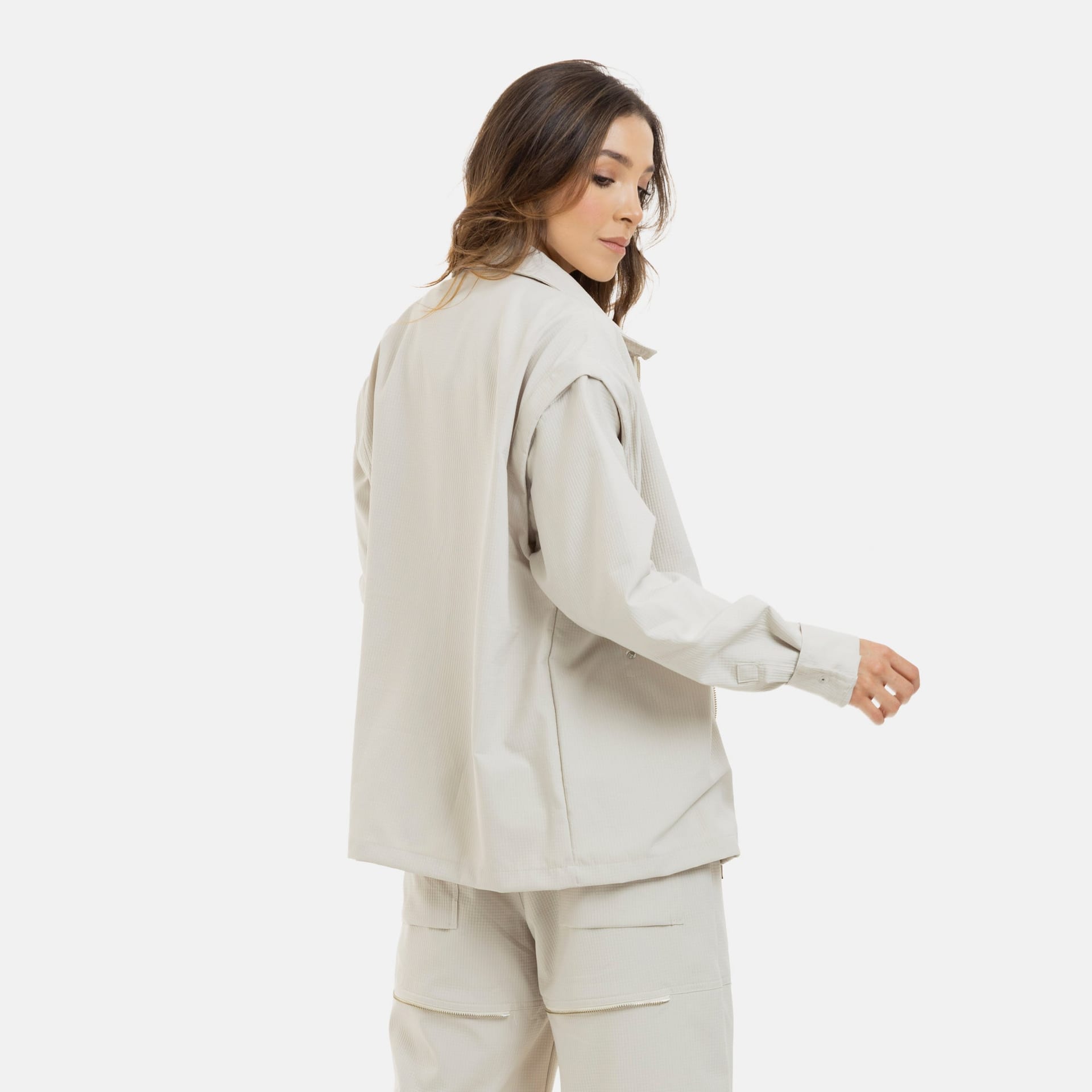 Convertible Utility Jacket Beige - imagen 7