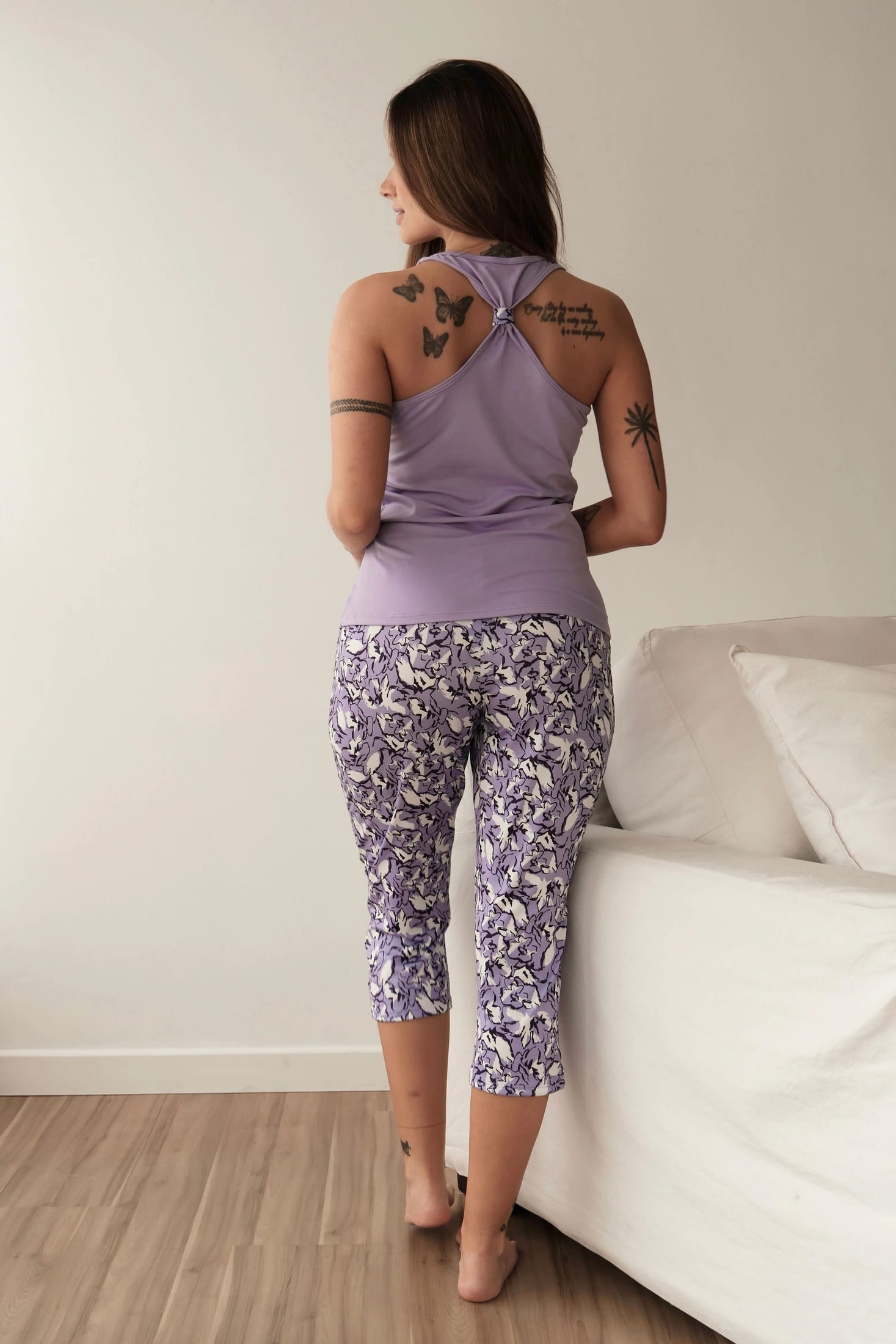 Pijama Pantalon Largo Lila - imagen 2