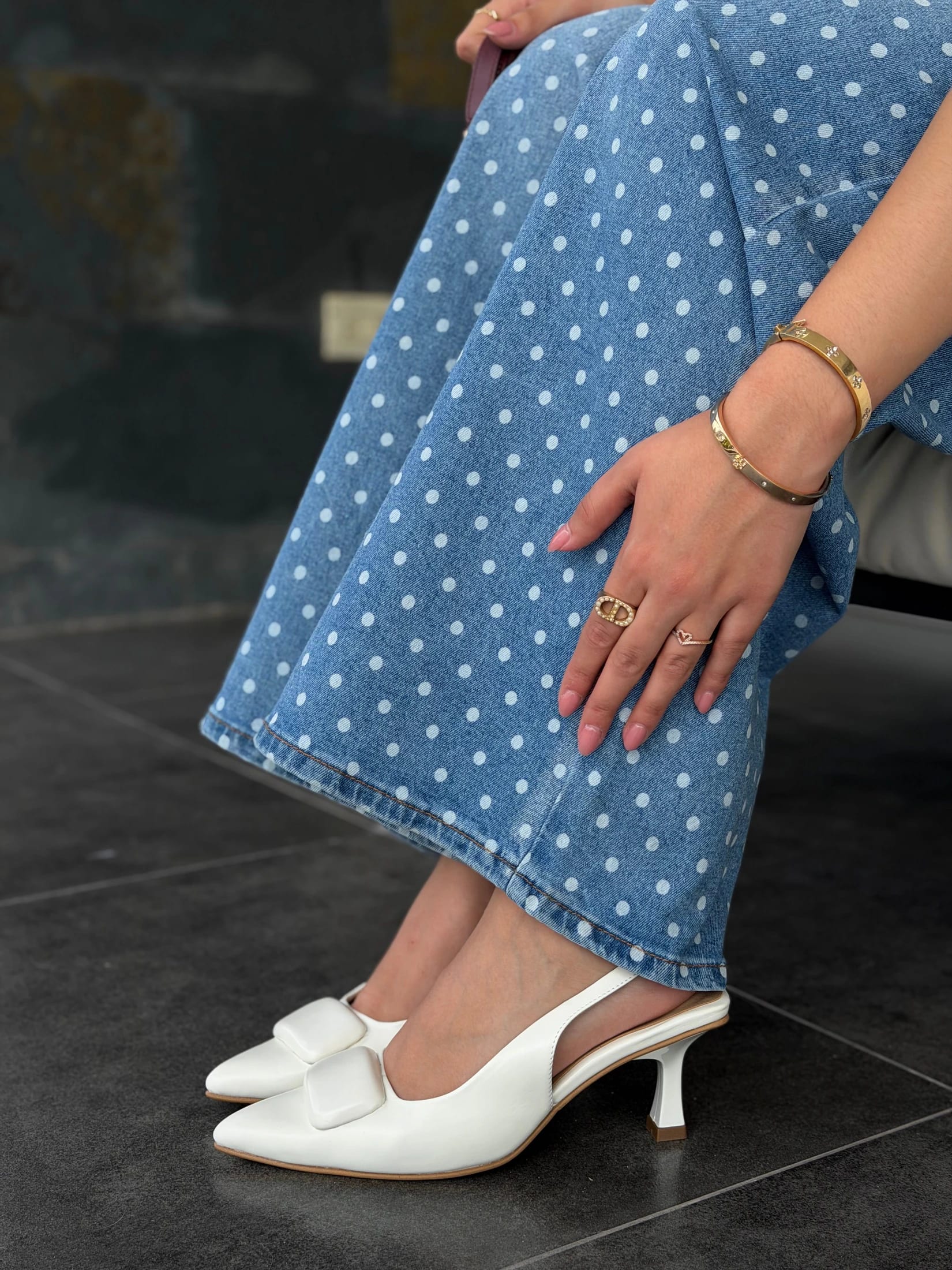 STILETTOS LUDOVICA MARFIL - imagen 1