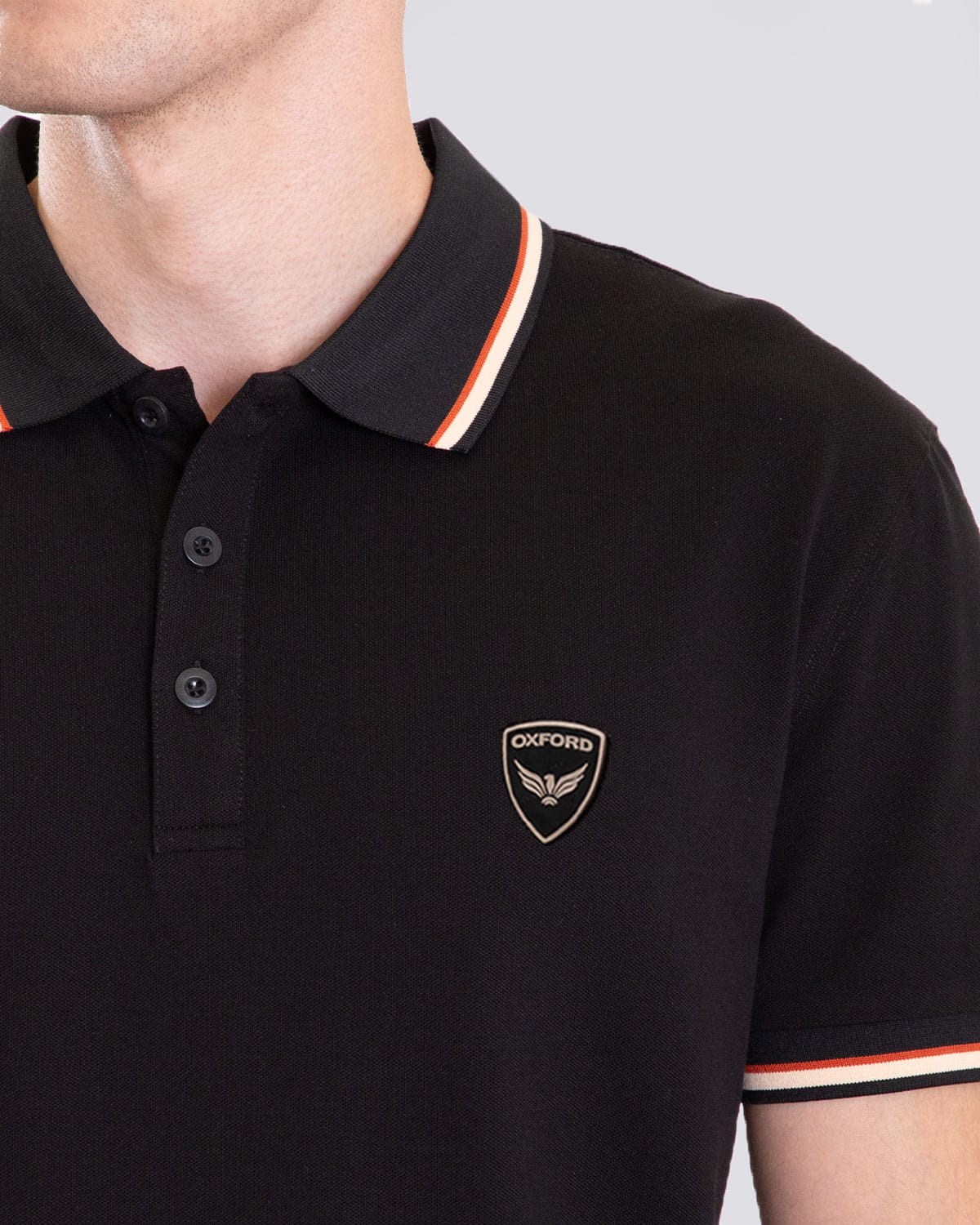 Polo slim negra para hombre - imagen 4