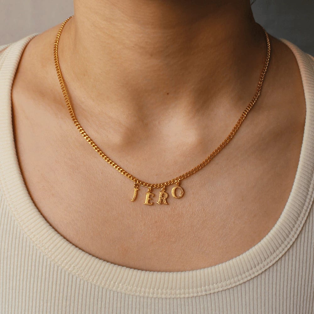 PreOrder Cadena 4 Letras Gold - imagen 2